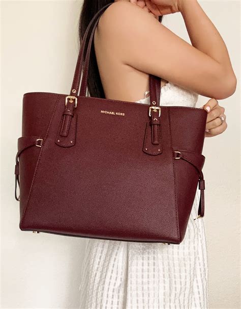 michael kors voyager lg mf tz tote|michael kors voyager tote merlot.